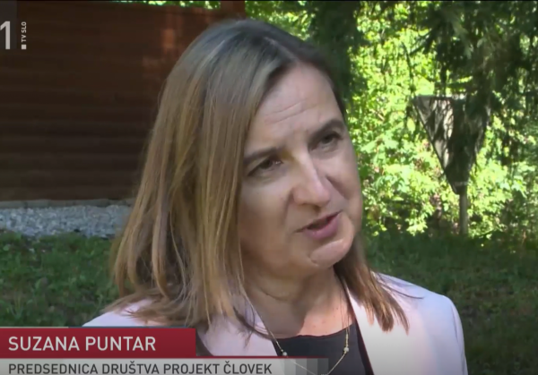 Prispevek  o terapevtskem programu Društva Projekt Človek v Slovenski kroniki na RTV