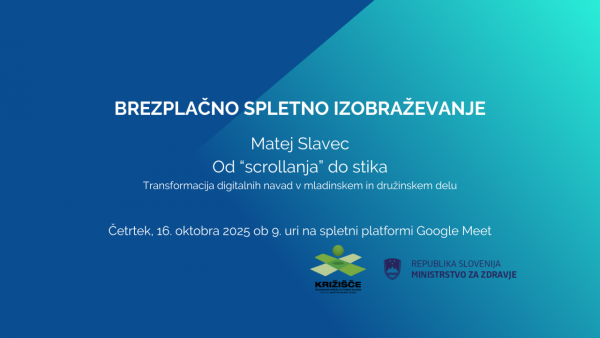 BREZPLAČNO SPLETNO IZOBRAŽEVANJE: Od "scrollanja" do stika